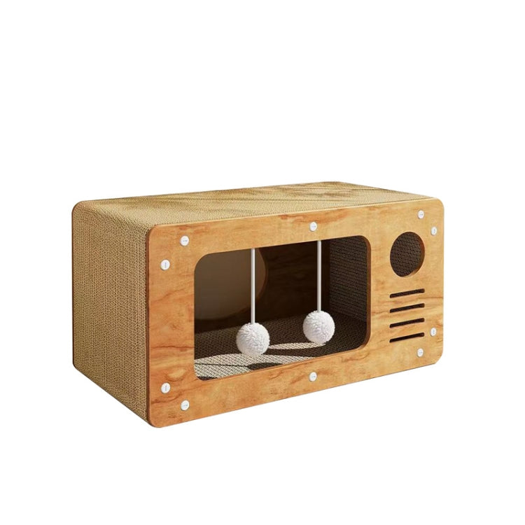 2 In 1 Cat Scratching Board Spacious Kitten Scratcher Box Lounge Bed Sturdy Cat House, Style: Two Layer